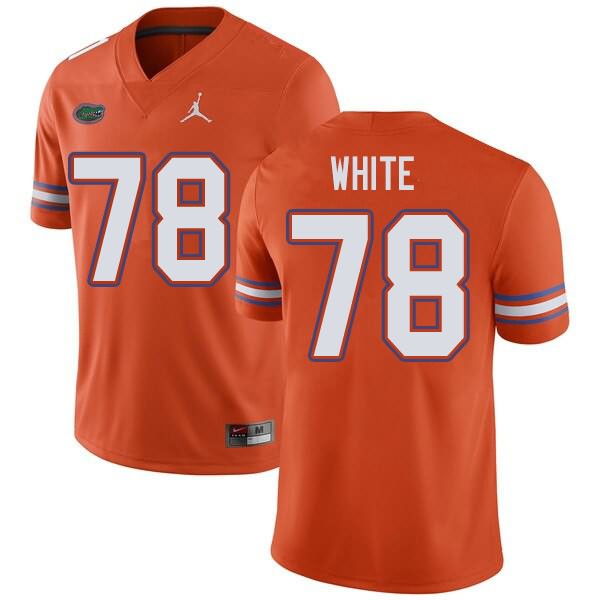 NCAA Florida Gators Ethan White Men's #78 Jordan Brand Orange Stitched Authentic College Football Jersey CCQ1064JR